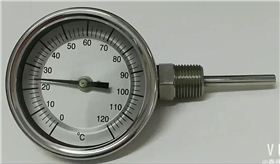 雙金屬溫度計右接口安裝