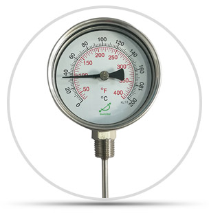 高殼徑向型可拆上蓋圈雙金屬溫度計 型號：I400B